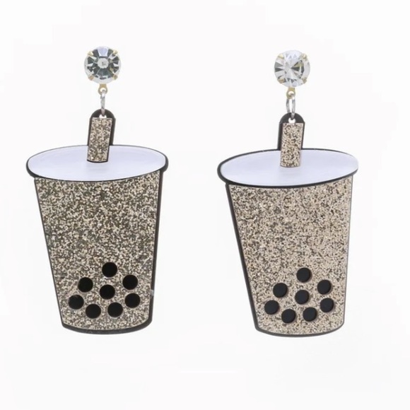 Bubble Tea Boba Milk Tea Earrings NEW! - Picture 7 of 9